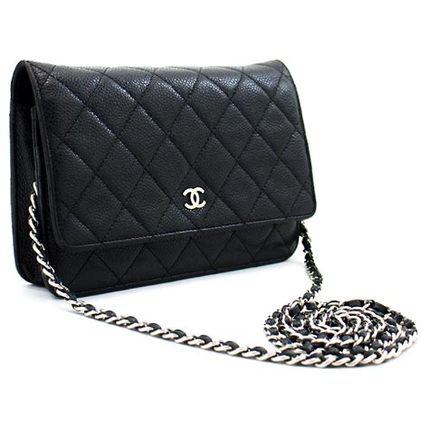 chanel caviar wallet on chain woc black shoulder bag crossbody|Wallets on Chain .